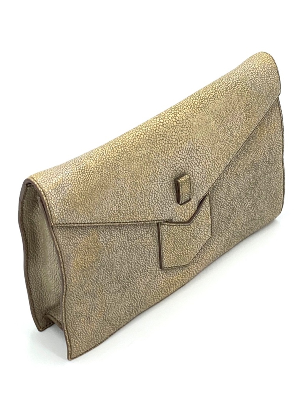 🤎  YSL VINTAGE TEXTURED LEATHER ENVELOPE CLUTCH BAG 🤎